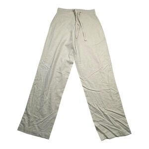 MICHAEL BRANDON Linen Cotton Blend Wide Leg Pants Beige Drawstring‎ Waist Size S